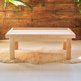 Child's Large Play Table / Activity Table with Elevated Border - All Maple Wood 42" x 28"