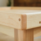 Child's Large Play Table / Activity Table with Elevated Border - All Maple Wood 42" x 28"