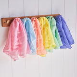 Small 21" Pastel Rainbow Play Silks, Set of 6