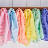 Small 21" Pastel Rainbow Play Silks, Set of 6