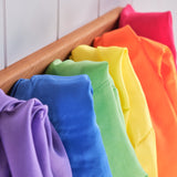 Large 35" Vibrant Rainbow Play Silks, Set of 6