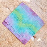 Large Silk Square, 29" Purple Green Blue Splash