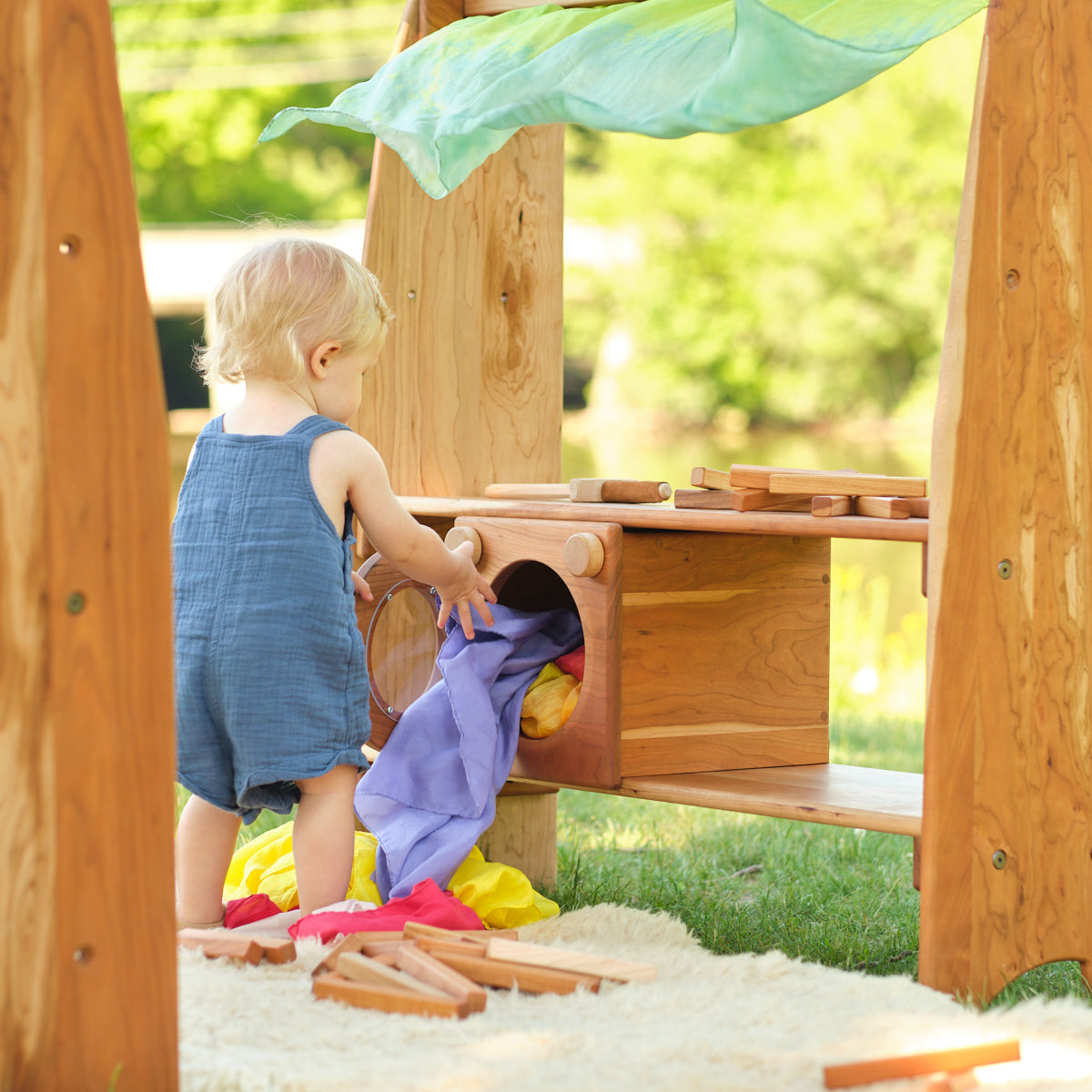 Wooden Pretend Washing Machine - for Playstand or Anywhere Wooden Pretend Washing Machine - for Playstand or Anywhere
