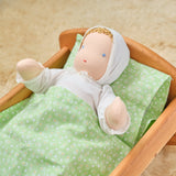 Doll Bedding, Green Floral by Camden Rose (fits our Doll Bed or Doll Cradle)