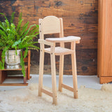 Maple Doll High Chair - 11" x 11" x 30" H