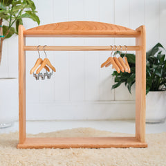Wooden Doll Garment Rack / Clothes Caddy & Hangers
