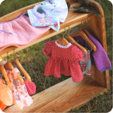 Wooden Doll Clothes Hanger Set of 6
