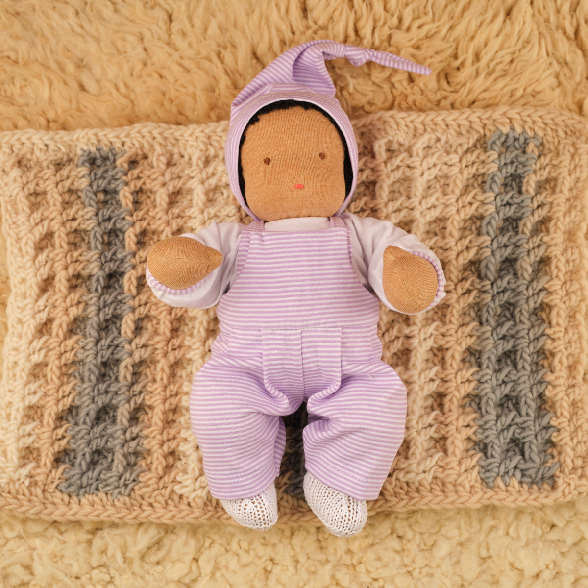 11" Waldorf Baby Dolls with Stockings and Cap