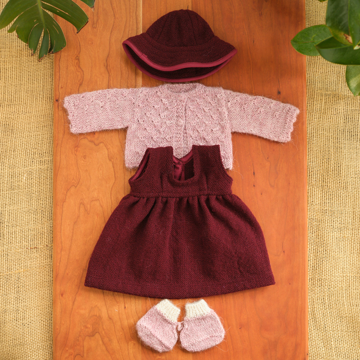 14" Waldorf Girl Doll Alpaca Knitted Outfits