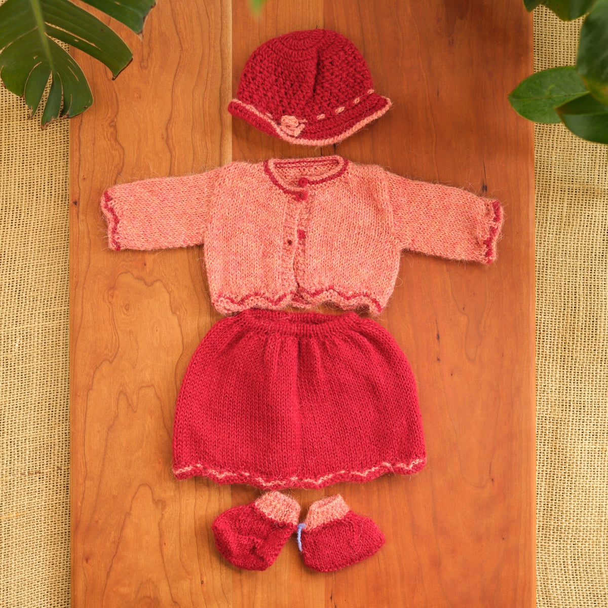 14" Waldorf Girl Doll Alpaca Knitted Outfits