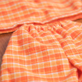 14" Waldorf Doll Pajamas, Orange Plaid