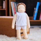 14" Waldorf Boy Doll, Fair Skin, Brown Hair (Shane)