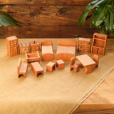 Three-Story Dollhouse - Cherry Wood