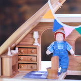 Cherry Wood Dollhouse - Three Stories