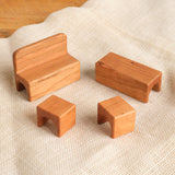 Cherry Wood Dollhouse Living Room Set