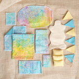 Dollhouse Accessory Set, (12 Piece), Aqua, Yellow, Swirl