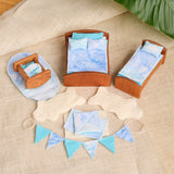 Dollhouse Accessory Set, (17 Piece), Turquoise & Blue