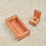 Cherry Wood Dollhouse Toilet & Bathtub Set