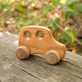 Toddler Taxi Wood Car Push Toy