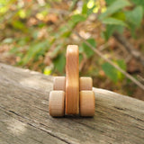 Toddler Taxi Wood Car Push Toy