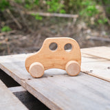 Toddler Taxi Wood Car Push Toy