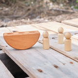 Wooden Rocking Boat with Sailors, Cherry