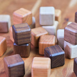 Wooden One-Size Cube Building Blocks, Set of 24, 1.5" cubes