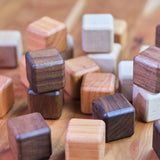 Wooden One-Size Cube Building Blocks, Set of 24, 1.5" cubes