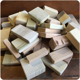 Jumbo Rustic Wood Blocks, Set of 40 - Craft Blocks