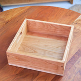 Square Cherry Storage Crate / Tray NO lid - 10 1/2" x 10 1/2" x 3 1/2"