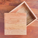 Square Cherry Storage Crate / Tray with Lid - 10 1/2" x 10 1/2" x 4 1/8"