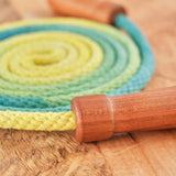 Jump Rope with Wooden Handles (7.5 ft), Dyed Rope