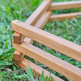 Cherry Wood Folding Rail Fence