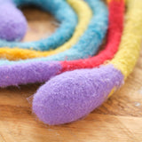 Multi-Colored Felted Jump Rope, 76"+ or 96"