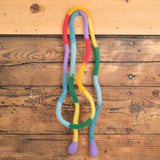 Multi-Colored Felted Jump Rope, 76"+ or 96"