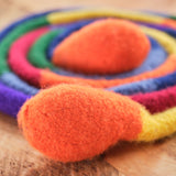 Rainbow Felted Jump Rope, 96"