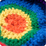 Felted Wool Rainbow Flying Disc/Frisbee