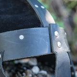 Black Viking Helm with Cheek Shields