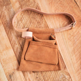 Brown Suede/Leather Tool Belt Pouch