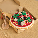 Wooden Felt Pizza Set with Cutter and Peel