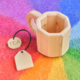 Wooden Tea Cup with Wooden Tea Bag