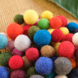 Handmade Wool Felt Balls, Multi-Size, Multi-Color, Set of 60