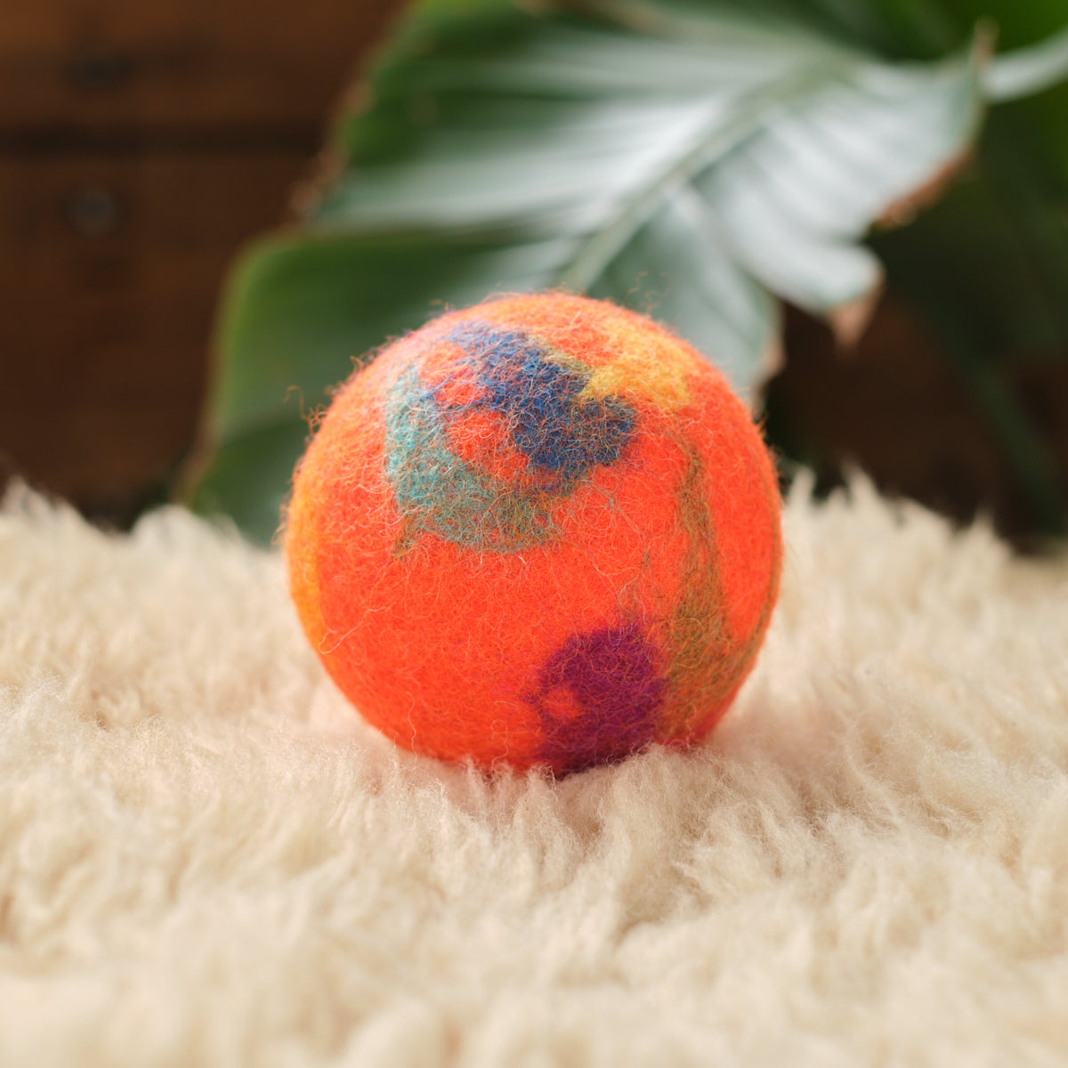 Handmade Wool Felt Ball, Marble Pattern, 8 cm