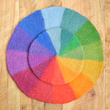 Felted Color Wheel Rainbow Mat