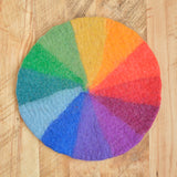Felted Color Wheel Rainbow Mat