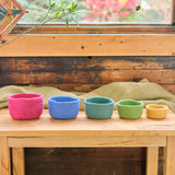 Round Felted Nesting Bowls - Magenta - Set of 5