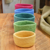 Round Felted Nesting Bowls - Magenta - Set of 5