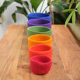 Round Felted Nesting Bowls - Set of 6 - Primary