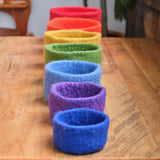 Round Felted Nesting Bowls - Set of 7 - Primary