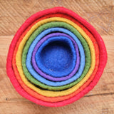 Round Felted Nesting Bowls - Set of 7 - Primary